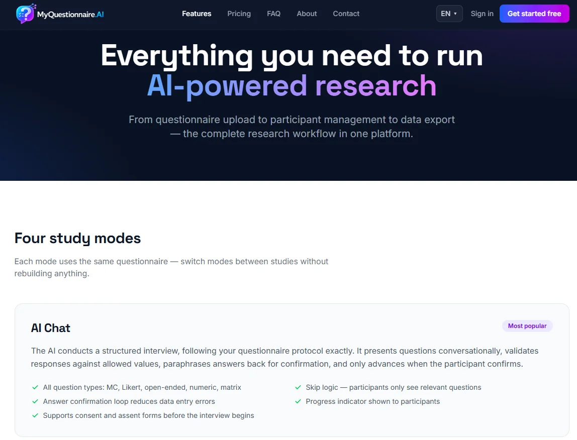 myquestionnaire.ai questionnaire builder